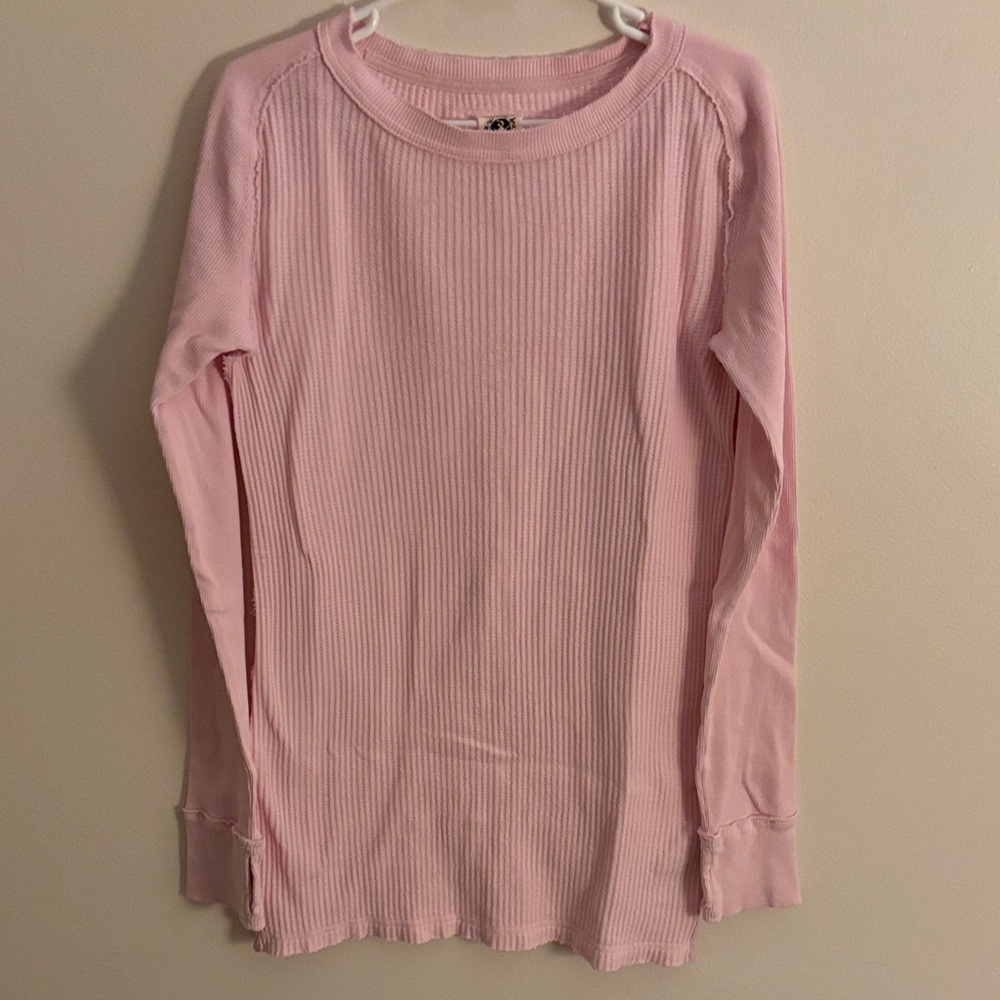 We The Free Pink Ribbed Tunic